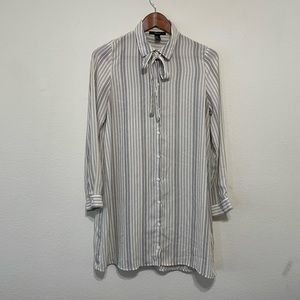 FOREVER21  Stripe Shirt Dress with neck bow